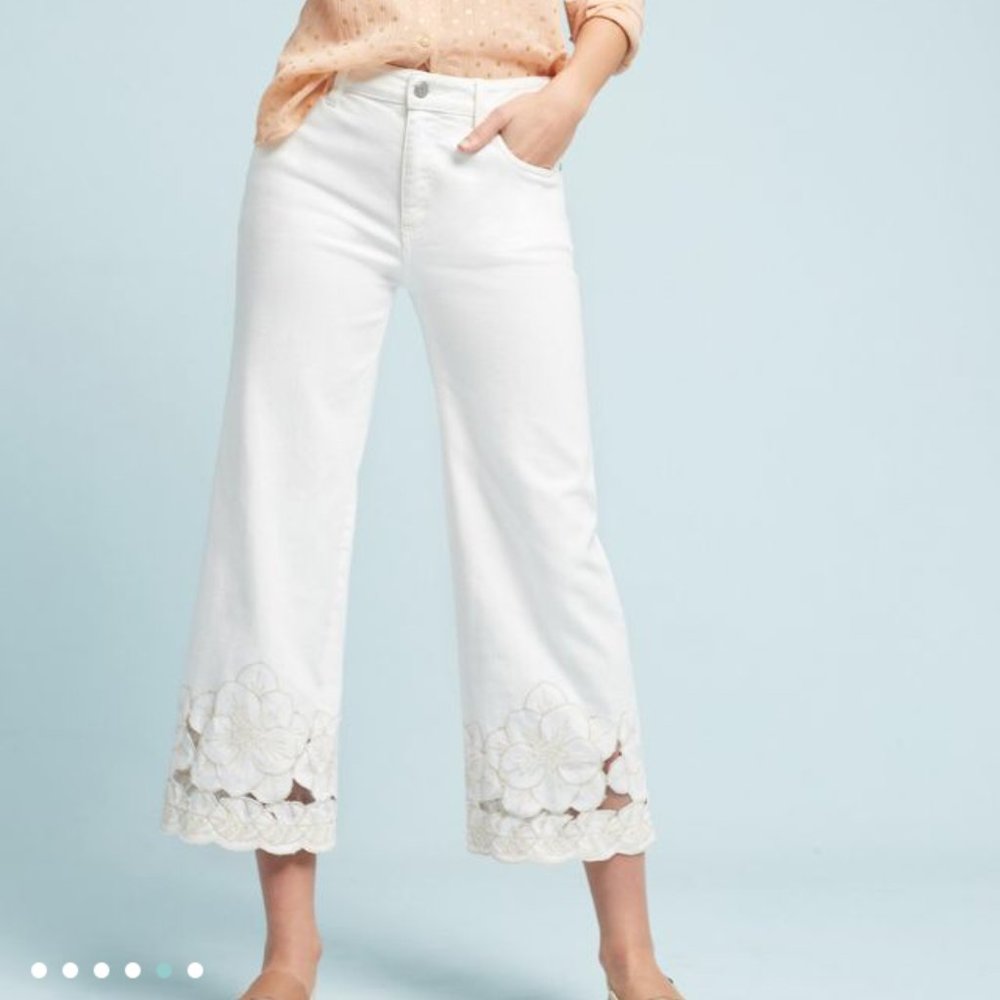 anthropologie Pilcro Stet Mid-Rise Cutout Cropped Jeans